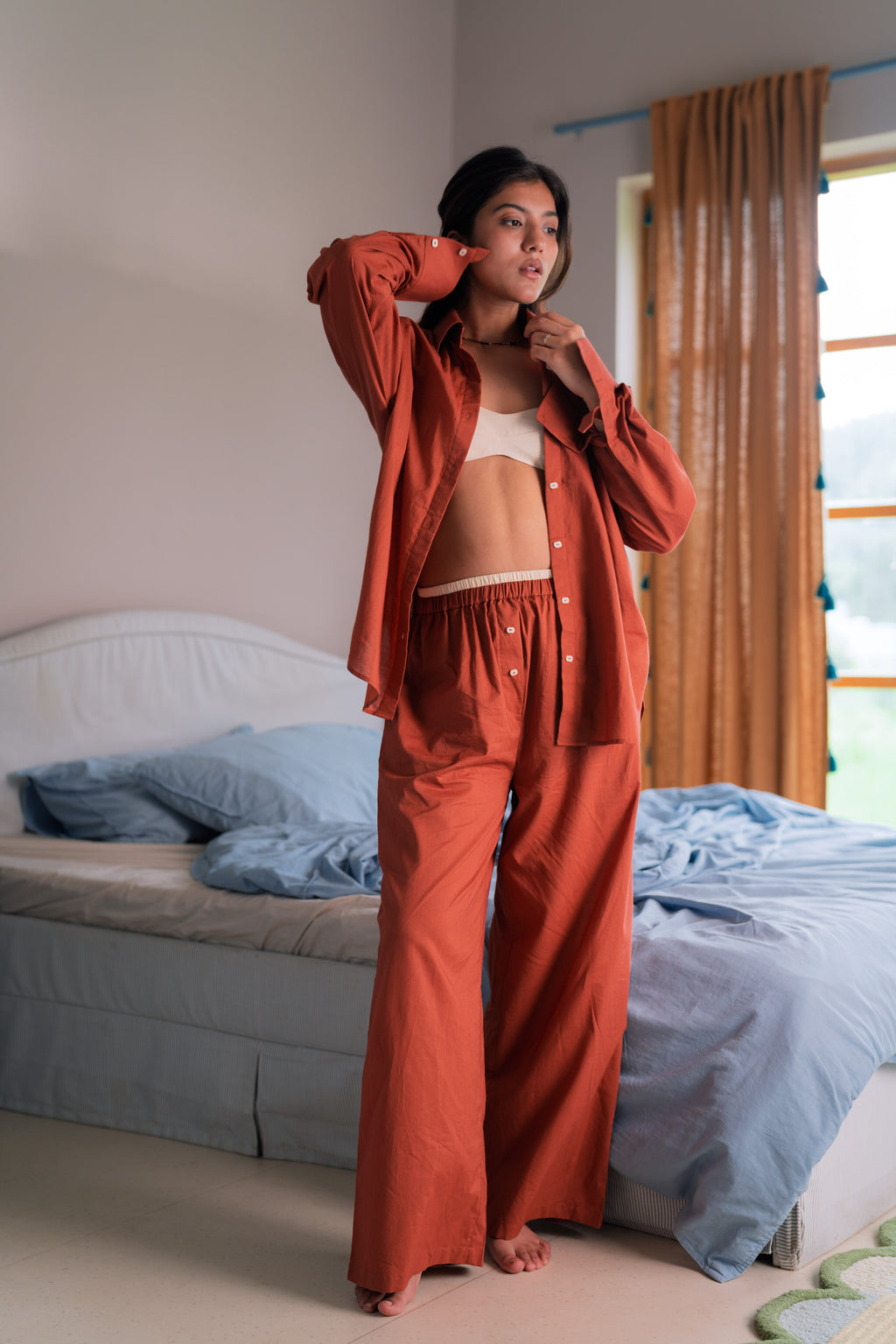 Autumn Willow Set with Lounge Pants & Bralette