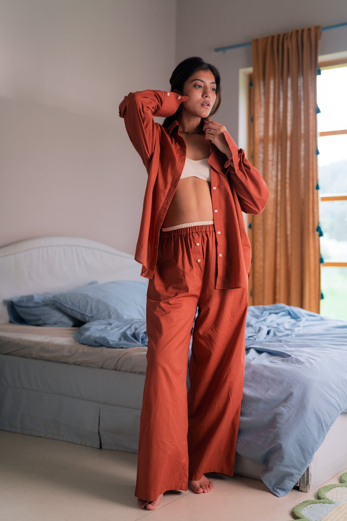 Autumn Willow Set with Lounge Pants & Bralette