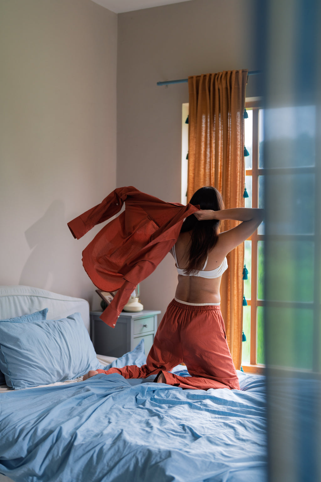 Autumn Willow Set with Lounge Pants & Bralette
