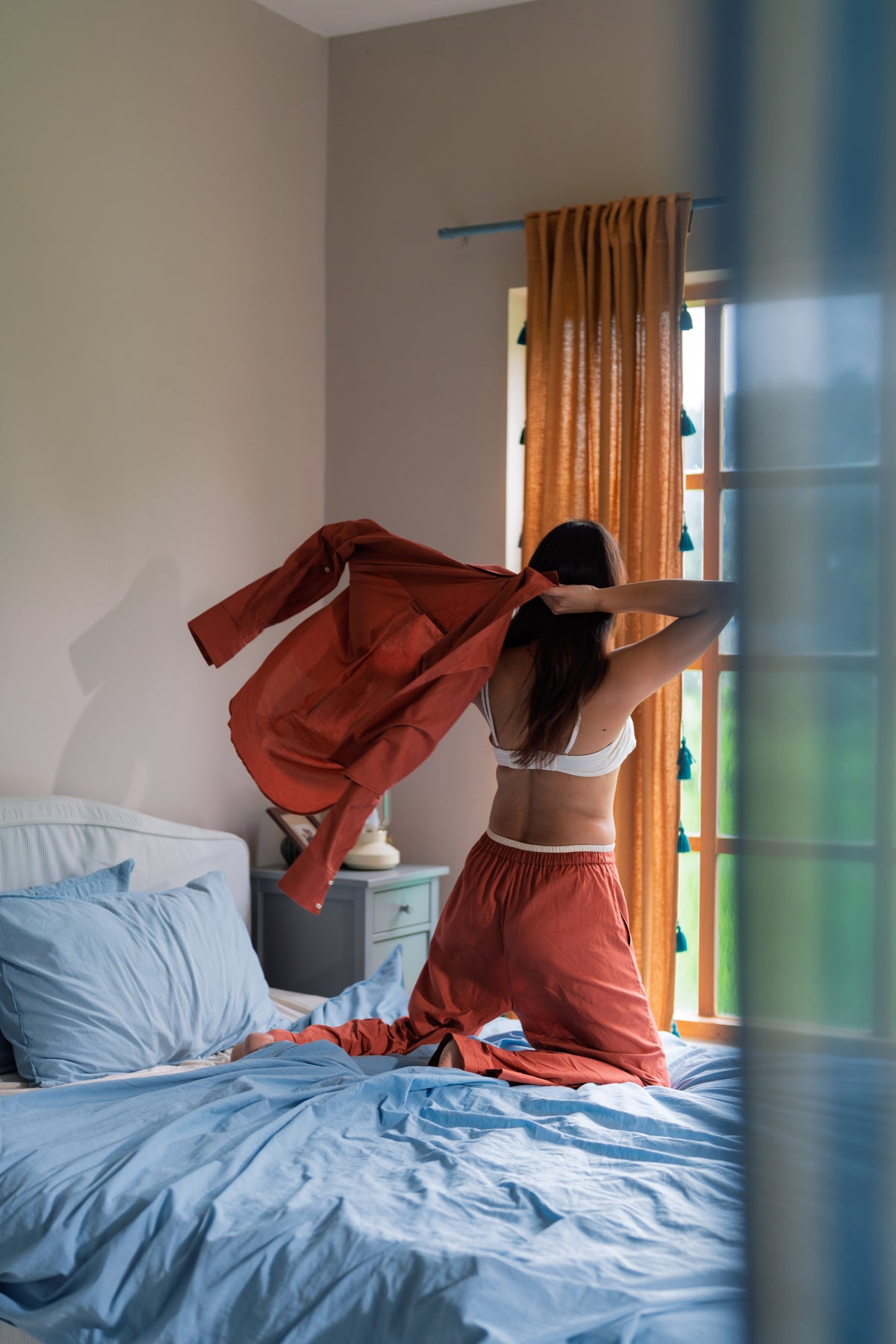 Autumn Willow Set with Lounge Pants & Bralette